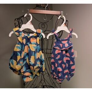 Baby Girl Romper Set Falls Creek Watermelon Lemon Pink Heart Tutu SIZES VARY NWT